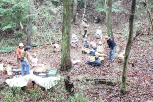 里山での木工教室