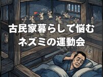 古民家暮らしで悩むネズミの運動会