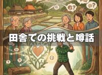 田舎の挑戦と噂話対処法