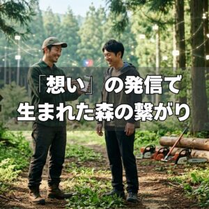 「想い」の発信で生まれた森の繋がり